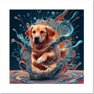 Golden Retriever Artwork: Radiant Warmth and Affection in Stunning Artistry Posters and Art